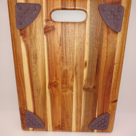 Brown Architec Gripperwood Acacia Wood Cutting Board 12" x 16" Gripper Feet - Picture 4 of 5